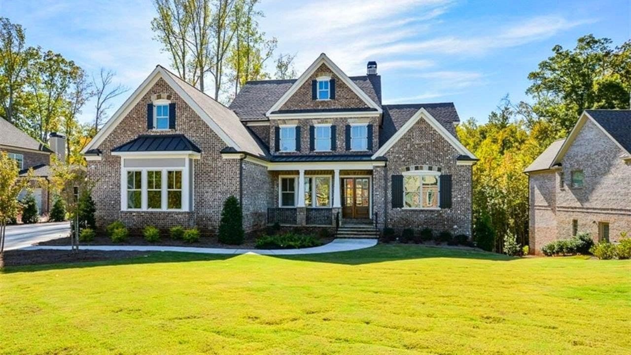Suburban home exterior in East Cobb North Atlanta with curb appeal